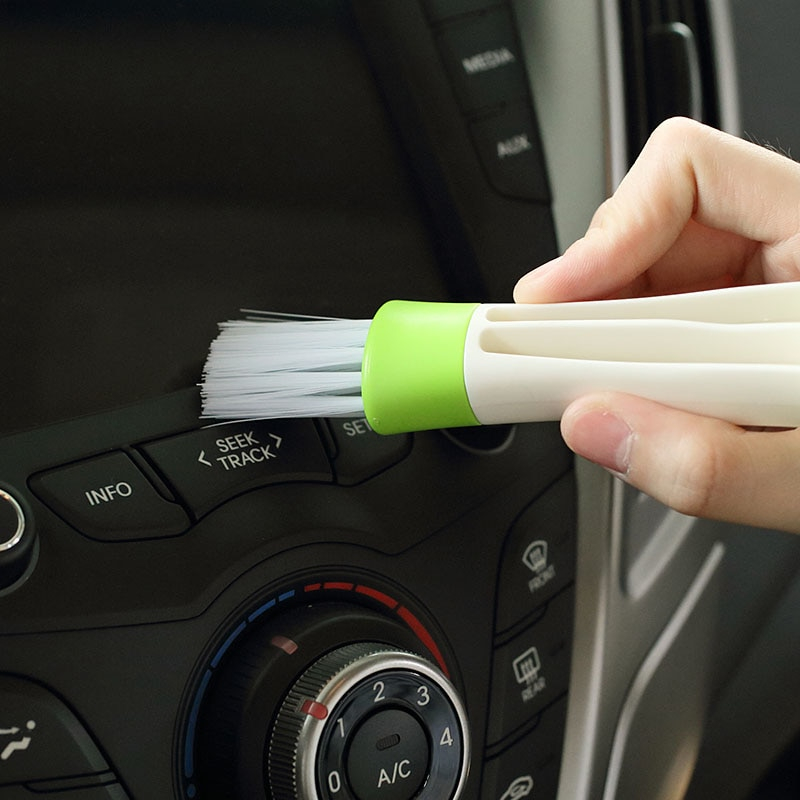 WOW SALE Portable Double Ended Car Air Vent Slit Cleaner Brush Dusting Blinds Keyboard Cleaning